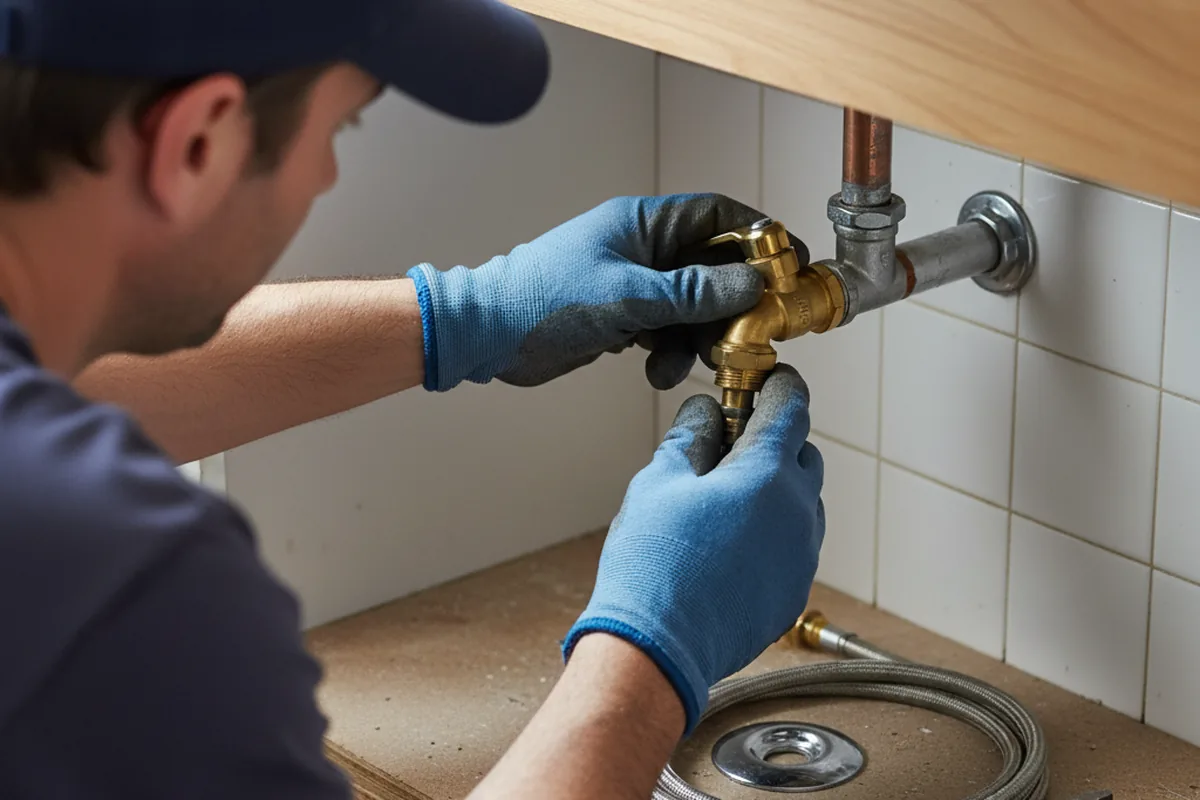 Shutoff valve and fitting work during Emergency Plumbing in Ravenna